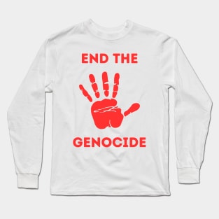 End The Genocide Free Palestine Long Sleeve T-Shirt